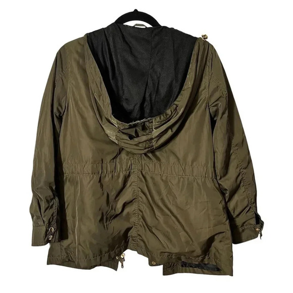 Miss Lili Women's Petite Green Hooded Lightweight Jacket PS Casual - Picture 7 of 12